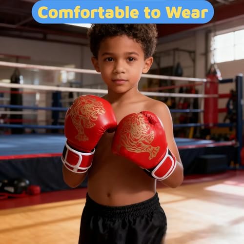 Boxing Gloves for Kids Kids Boxing Gloves Red Blue - color: Red