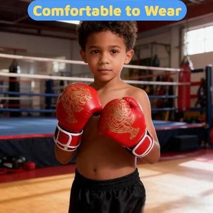 Boxing Gloves for Kids Kids Boxing Gloves Red Blue - color: Red