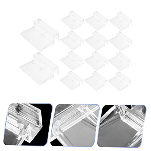 BESPORTBLE 32pcs Acrylic Aquarium Lid Clips Fish Tank Cover Bracket Easy Install Rimless Tank Support High Strength Clips for Fish Aesthetic