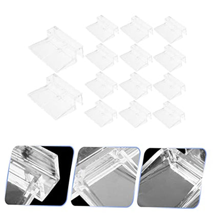 BESPORTBLE 32pcs Acrylic Aquarium Lid Clips Fish Tank Cover Bracket Easy Install Rimless Tank Support High Strength Clips for Fish Aesthetic