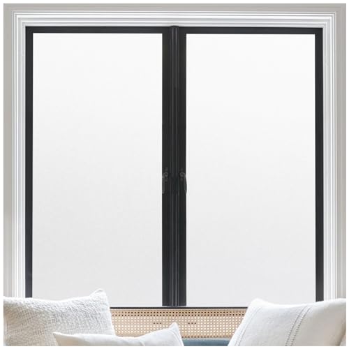rabbitgoo Window Privacy Film, Frosted Glass Window Clings, Removable Static Cling Frosting, Anti-UV Glass Door Covering, Opaque Sticker for Home, Matte White, 35.4" X 78.7" - color: Matte White, size: 35.4" X 78.7"