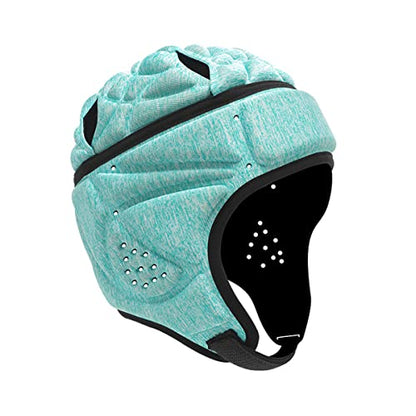 Topeter Padded Rugby Helmet, Protective Soft Shell Headgear Hats - color: Green
