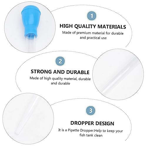 LIOOBO Manual Fish Tank Cleaning Tool 50ml Straw Cleaner Dropper for Aquarium - size: 43.00X4.00X4.00CM