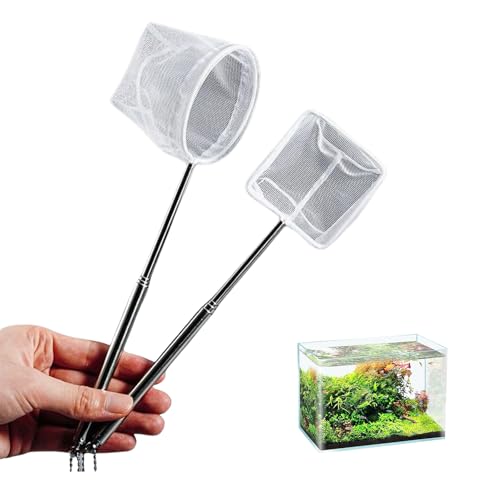 Extendable Fish Handling Tool with Ergonomic Grip Stable Construction Fishing Net for Aquariums and Fishtanks Fishtanks Net - color: Square, size: Small