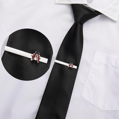 HAWSON 2/2.2 Inch Various Tie Clips for Men Unique, Personalized Novelty Tie Bars Pins Tacks, Funny Theme Wedding Holiday Gifts for Husband Groomsmens - style: Ladybug