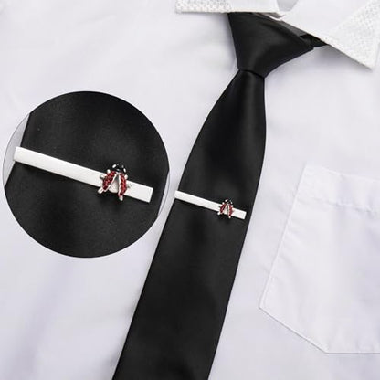 HAWSON 2/2.2 Inch Various Tie Clips for Men Unique, Personalized Novelty Tie Bars Pins Tacks, Funny Theme Wedding Holiday Gifts for Husband Groomsmens - style: Ladybug