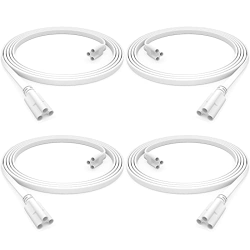 (4-Pack 6FT T5 T8 LED Shop Light Connecting Wire, Dual-Ended Linkable Cable Cords for LED Tube Light Fixture, Ceiling Lamp