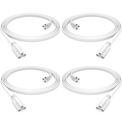 (4-Pack 6FT T5 T8 LED Shop Light Connecting Wire, Dual-Ended Linkable Cable Cords for LED Tube Light Fixture, Ceiling Lamp