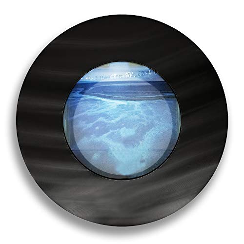 2.0 Wall Mounted Aquarium - Porthole Brushed Black Fish Tank - color: Black, size: Porthole