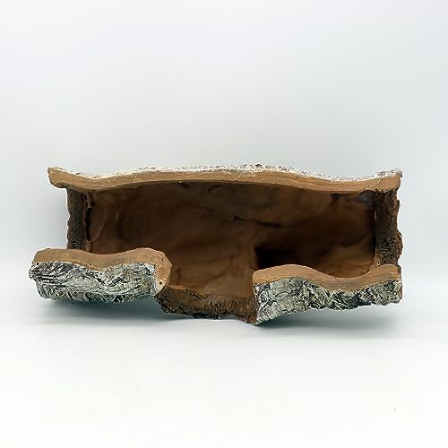 Aquarium Resin Bark Terrarium Decor, Lizard, Snake or Reptile Hide,Lizard, Spider and Aquarium Fish Hide Cave (Medium Bark A)