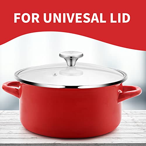 Hotop 4 Sets Dutch Oven Knob Stainless Steel Replacement Knob Pot Lid Handle Compatible with Le Creuset, Aldi, Lodge and Other Enameled Cast-Iron Dutch Oven (Silver) - color: Silver