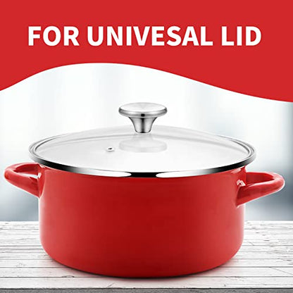 Hotop 4 Sets Dutch Oven Knob Stainless Steel Replacement Knob Pot Lid Handle Compatible with Le Creuset, Aldi, Lodge and Other Enameled Cast-Iron Dutch Oven (Silver) - color: Silver