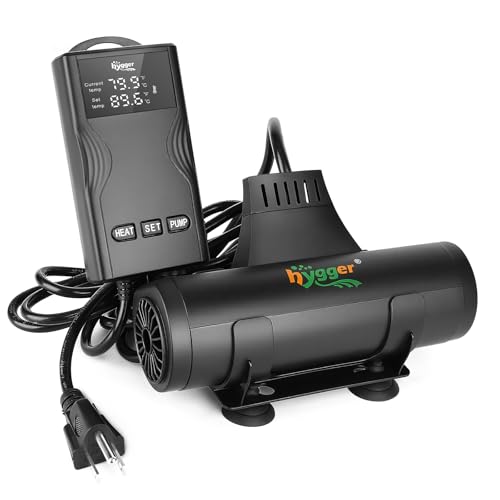 hygger Aquarium Heater with Upgrade Water Circulatio,Submersible Fish Tank Water Heater Digital Display,Auto Temperature Control for Freshwater Saltwater Safety Shut-Off Protection (1000W,130~260Gal) - size: 1000W,130~260Gal