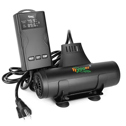 hygger Aquarium Heater with Upgrade Water Circulatio,Submersible Fish Tank Water Heater Digital Display,Auto Temperature Control for Freshwater Saltwater Safety Shut-Off Protection (1000W,130~260Gal) - size: 1000W,130~260Gal