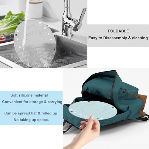 Camping Bowl Collapsible Silicone Bowl Portable Camping Tableware Folding Picnic Bowl for Travel Camping Fridge Food Storage