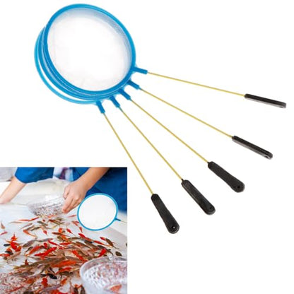 5 Pieces Aquarium Fish Net 4 Inches for Extra Fine Strong and Safe for Fishing Small Fish Shrimp