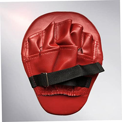 Punch Mitts 1 Pair Black PU Boxing Training Focus Pads for Muay Thai | Moderate Thickness, Strong Resistance, Unique Logo, Simple Atmosphere, Compact Hand-Held Set for Martial Arts Drills