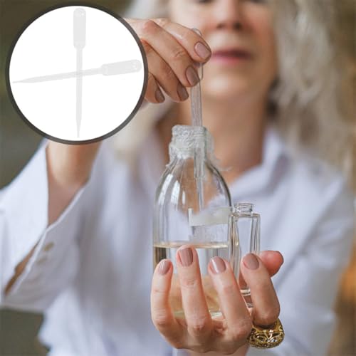 100pcs 3ml Graduated Plastic Disposable Droppers for Laboratory and Essential Oil Transfer, Calibrated Liquid Pipettes for Aquarium, DIY Crafts, and Scientific Use