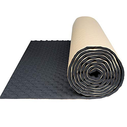 uxcell Sound Acoustic Absorption Car Audio Stereo Heatproof Foam Wave Style Sound Deadener Mat 19.7"x78.7" 10.76sqft - size: 10.76sq.ft