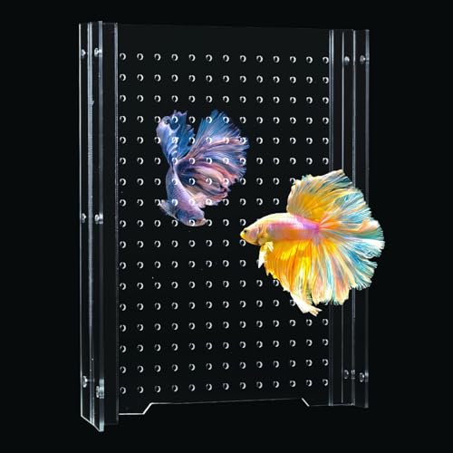 Acrylic Fish Tank Divider,55 Gallon Tank Divider,Adjustment Clear Fish Tank Separator Set with Suction Cups (55gallon)