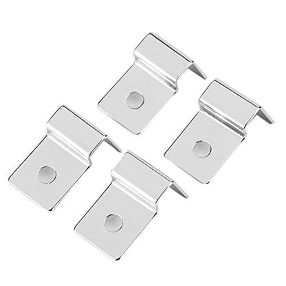 Sonew 4Pcs Stainless Steel Aquarium Glass Cover Clip, Nonslip Fish Support Bracket, AntiRust and Sturdy, for Aquariums (6mm (4 Pieces/Set))