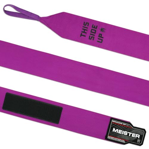 Meister Junior 108" Semi-Elastic Hand Wraps for MMA & Boxing (Pair) - color: Purple