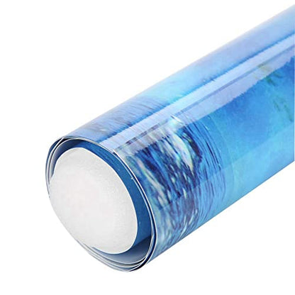Keenso Fish Background, Beautiful PVC Adhesive 3D Effect Underwater Backdrop Poster Aquarium Wallpaper Sticker Image Decor New(122 * 61cm) - size: 122*61cm