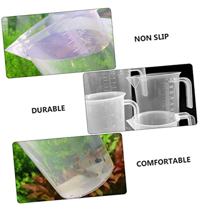 COLLBATH 1pc Aquarium Measuring Cup for Fish Feeding Water Changing and Accurate Liquid Measurement Non-breakable Design