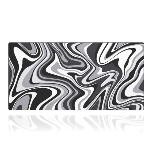 Gamer Boss - Gaming Mouse Pad - 48 x 24 Inches - 4mm Thick with Stitched Edges, Non-Slip Rubber Base, Premium Cloth Mousepad, Desk Mat for Laptop, Keyboard, Computer & PC (Mega, Swirl) - color: Swirl, size: 48" x 24"