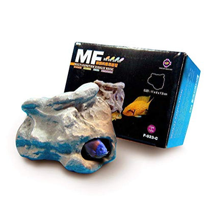 DR. Moss Aquarium Decorations Cichlid Stone Marine Rock Cave Decor Decorative Fish Tank Freshwater Saltwater for Small Girls Tiny Turtle Reptile