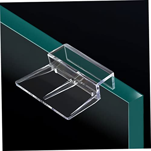 Kisangel 16pcs Acrylic Aquarium Lid Support Clips Fish Tank Cover Brackets for Easy Access and Cleaning Design for Rimless Aquariums