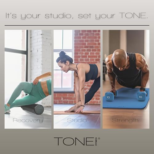 TONE Fitness Firm High-Density Foam Roller for Exercise, Massage & Recovery - color: Blue, size: 36 Inch