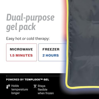 Hot & Cold Reusable Gel Packs (Large, 2 Pack) Flexible Soft Compress - Ice & Heat Therapy for Injuries, Back, Shoulder, Hip, Knee, Joint Pain, Swelling, Bruises, Post Surgery - Sport Temp - size: Large (Pack of 2)