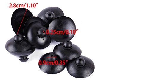 10pcs Soft Silicone Suction Cup Clip Sucker Holder Fish Aquarium Tank Pump Black New