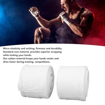 GOTOTOP 2pcs Boxing Handwraps Cotton Quick Drying Semi Elastic Sports Hand Wraps Kickboxing Muay Thai 5m
