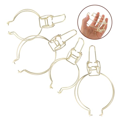 BESPORTBLE 8pcs Stainless Steel Mason Jar Lid Clips Airtight Glass Canister Wire Clamps for Wide Mouth Jars Kitchen Storage and Food Preservation