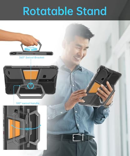 8849 Tank Pad Tablet Case 10.95’’, Rotating Stand Protective Cover with Soft TPU Transparent Back Cover Shell for Tank Pad/Tank Pad E