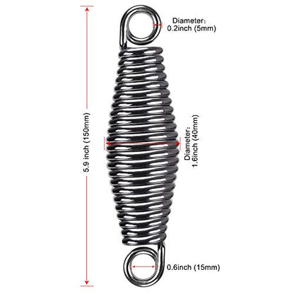 SELEWARE Heavy Duty Heavy Bag Spring for Punching Bags up to 300 lbs - color: Silver-1 Pcs Conical Spring Only
