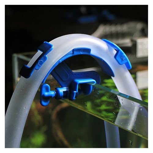 Adjustable Aquarium Hose Holder Clip for Fish Tank Pipe - Secure 20mm Water Tube Clamp Fits 12mm Glass Thickness for Stable Water Changing