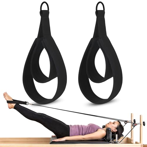 2PCS Pilates Double Loop Straps for Reformer Feet