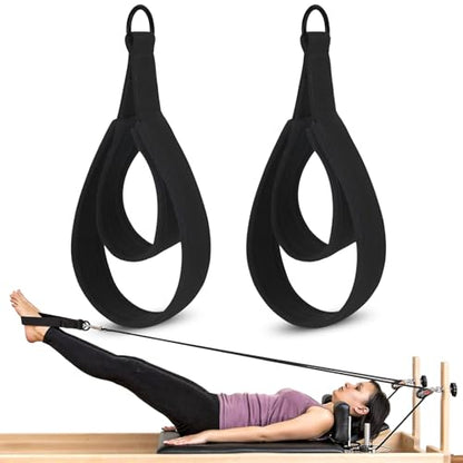 2PCS Pilates Double Loop Straps for Reformer Feet