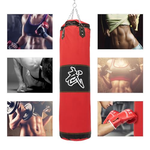 Punching Bag for Adults, PU Heavy Boxing Bag Set, Unfilled Heavy Punching Bag