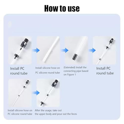 Aquarium Vacuum, Gravel Cleaner, 1.57x6.3 Inches Manual Pump Tool Suction Filter with Waste Remover Function, Ideal for Fish Tank Cleaning, Turtle Ponds, Freshwater Maintenance