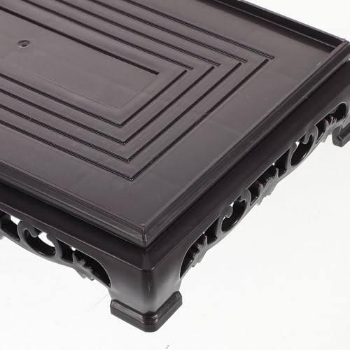 Hemoton Rectangular Plastic Fish Tank Holder and Indoor Flowerpot Stand for Bonsai Plants Pot Base Tray, Plant Container Pedestal for Home Garden Display