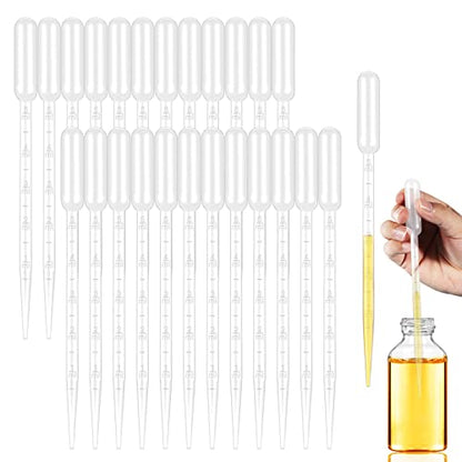 120PCS 5ML Plastic Transfer Pipettes, Disposable Graduated Pipettes, Clear Dropper for Essential Oils, Water Testing, Lab, DIY Art