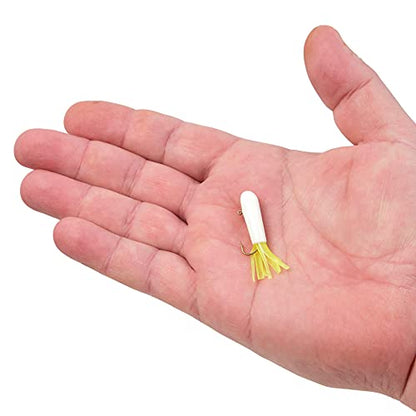 Berkley PowerBait Pre-Rigged Atomic Tubes Fishing Soft Bait - color: White Chartreuse, size: 1/32 oz