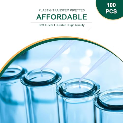 25 Pack 1ML Plastic Droppers – Disposable Pipettes for Essential Oils, Labs & DIY | Leakproof, Accurate Scale, Strong Suction | Science, Art, Healthcare