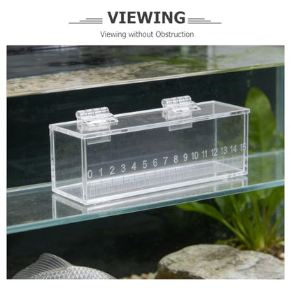 Acclimation Box for Saltwater Fish: Shrimp Breeding Box - Clear Acrylic Fish Isolation Breeding Tank - Aquarium Incubator for Baby Clownfish Guppy - size: 16.00X5.60X4.50CM