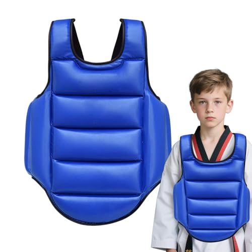 Boxing Chest Protector Kickboxing Belly Protector Guard | Body Protection Pad Breathable for Sparring Training Combat Sports Competition - size: Large