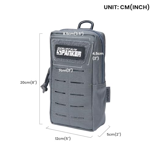 EXCELLENT ELITE SPANKER Tactical MOLLE Pouch EDC Utility Pouches Gadget Organizer Phone Holder Waist Bag Tool Pouch - color: Grey